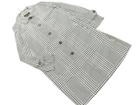 ESCADA エスカーダ グレンチェック ステンカラー コート size34/黒x白 ■◇ ☆ fkb3 レディース【USED】【中古】【古着】【ブランド古着買取・販売ABJ】