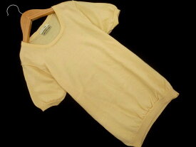 ネコポスOK Spick &amp; Span スピック＆スパン ウール100% 半袖 ニット セーター 黄 ◇■ ☆ fjc9 レディース【USED】【中古】【古着】【ブランド古着買取・販売ABJ】
