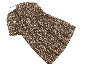 ネコポスOK Spick &amp; Span スピック＆スパン ノーブル 総柄 Iライン ワンピース 茶x深緑 ◇■ ☆ fjc4 レディース【USED】【中古】【古着】【ブランド古着買取・販売ABJ】