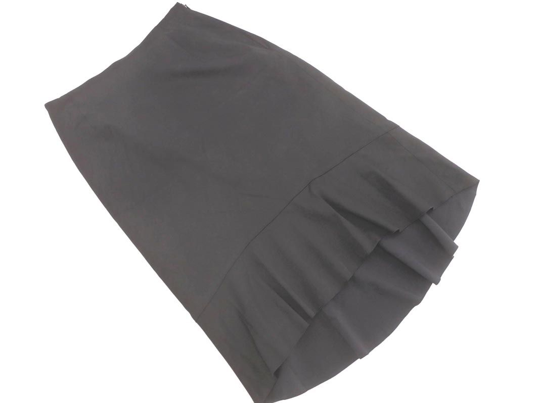 ネコポスOK SCOT CLUB スコットクラブ 裾フリル スカート size9 黒