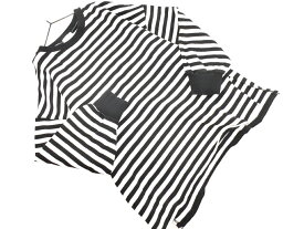 LOWRYS FARM ローリーズファーム ボーダー カットソー sizeF/黒x白 ◇■ ☆ fkb3 レディース【USED】【中古】【古着】【ブランド古着買取・販売ABJ】