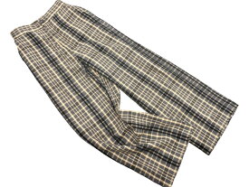 AZUL BY MOUSSY アズールバイマウジー チェック ワイド パンツ sizeS/チャコールxベージュ ◇■ ☆ fkb3 レディース【USED】【中古】【古着】【ブランド古着買取・販売ABJ】