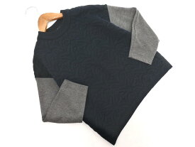 Another Edition アナザーエディション ユナイテッドアローズ ニット 切替 カットソー 紺xグレー ◇■ ☆ fkb3 レディース【USED】【中古】【古着】【ブランド古着買取・販売ABJ】