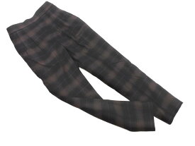 GLOBAL WORK グローバルワーク チェック テーパード パンツ sizeXS/紺x茶 ◇■ ☆ fkb3 レディース【USED】【中古】【古着】【ブランド古着買取・販売ABJ】