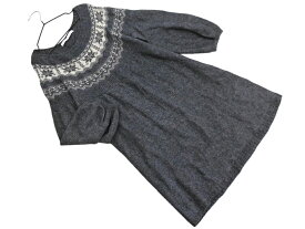 Spick &amp; Span スピック＆スパン ウール混 チュニック ニット セーター グレー ◇■ ☆ gab6 レディース【USED】【中古】【古着】【ブランド古着買取・販売ABJ】