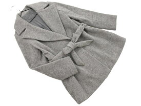 Spick &amp; Span スピック＆スパン ウール混 ウエストリボン コート size36/グレー ◇■ ☆ flb7 レディース【USED】【中古】【古着】【ブランド古着買取・販売ABJ】