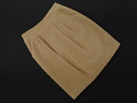 Spick &amp; Span スピック＆スパン ウール混 ツイード タック スカート size38/ベージュ ◇■ ☆ fja8 レディース【USED】【中古】【古着】【ブランド古着買取・販売ABJ】
