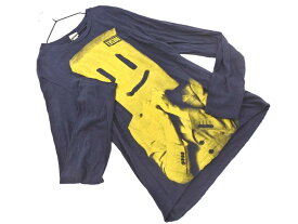 DIESEL ディーゼル プリント 長袖 Tシャツ size16(170/180cm)/紺 ■◇ ☆ gdc9 男の子【USED】【中古】【古着】【ブランド古着買取・販売ABJ】