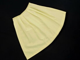 ネコポスOK グリーンレーベルリラクシング ユナイテッドアローズ タック フレア スカート size36/黄 ■◇ ☆ geb1 レディース【USED】【中古】【古着】【ブランド古着買取・販売ABJ】