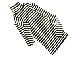 Spick &amp; Span スピック＆スパン ウール100% ボーダー タートルネック ニット セーター 黒xオフホワイト ◇■ ☆ fjd0 レディース【USED】【中古】【古着】【ブランド古着買取・販売ABJ】