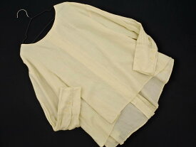 studio CLIP スタジオクリップ リネン混 バックボタン シャツ sizeM/黄 ■◇ ☆ geb1 レディース【USED】【中古】【古着】【ブランド古着買取・販売ABJ】