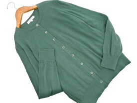 NATURAL BEAUTY BASIC ナチュラルビューティーベーシック ニット カーディガン sizeM/緑 ◇■ ☆ gec1 レディース【USED】【中古】【古着】【ブランド古着買取・販売ABJ】