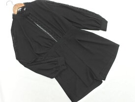 ZARA ザラ レース 切替 バックオープン オールインワン sizeXS/黒 ■◇ ☆ eda9 レディース【USED】【中古】【古着】【ブランド古着買取・販売ABJ】