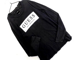 GUESS ゲス ボックスロゴ ロング Tシャツ sizeS/グレー ■◇ ☆ ebc8 メンズ【USED】【中古】【古着】【ブランド古着買取・販売ABJ】