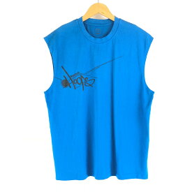 【古着】 Reebok リーボック プリントTシャツ スリーブレス ブルー系 メンズXL 【中古】 n003812