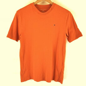 【古着】 TOMMY HILFIGER トミー・ヒルフィガー ワンポイントTシャツ オレンジ系 ユースL 【中古】 005370