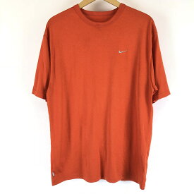 【古着】 NIKE ナイキ ワンポイントTシャツ DRY-FIT オレンジ系 メンズL 【中古】 n005933