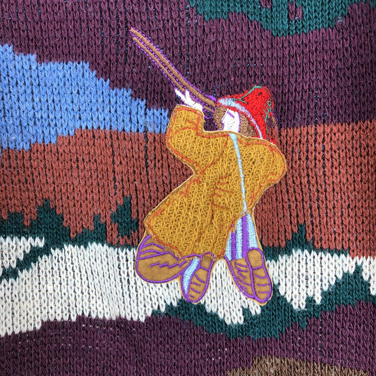 楽天市場】【古着】 kelen knits エンブロイドセーター 総柄 狩猟 カモ