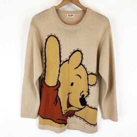 ERNY walt disney company キャラクターセーター くまのプーさん POOH ジャガード ベージュ系 レディースS n012634