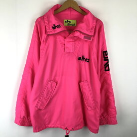 elho アノラック ネオンカラー バックプリント 袖プリント 刺繍 ビッグサイズ 80-90年代 無地 ピンク系 メンズL n013415
