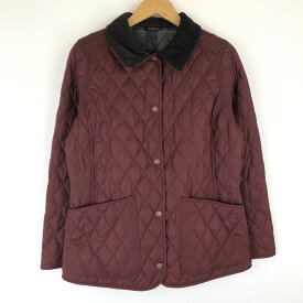 【古着】 Barbour バブアー キルティングジャケット 中綿 MONTROSE QUILT ワイン系 レディースM 【中古】 n015846