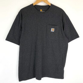 【古着】 Carhartt カーハート ポケットTシャツ グレー系 メンズL 【中古】 n017729