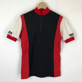 【古着】 nabholz サイクリングシャツ ハーフジップ ヴィンテージ 半袖 ブラック系 メンズS 【中古】 n027734
