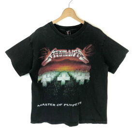 【古着】 METALLICA メタリカ バンドプリントTシャツ MASTER OF PAPPETS ブラック系 メンズL 【中古】 n027757