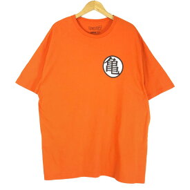 【古着】 DRAGONBALL Z キャラクタープリントTシャツ カメ仙人 界王 大きいサイズ オレンジ系 メンズXL以上 【中古】 n027871