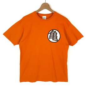 【古着】 DORAGONBALL Z ドラゴンボールゼット キャラクタープリントTシャツ 亀仙人 界王 オレンジ系 メンズM 【中古】 n028166