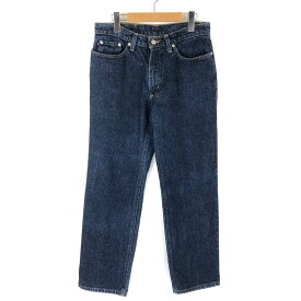 【古着】 POLO JEANS ラルフローレン ストレートデニムパンツ 濃紺 90年代 ネイビー系 メンズW30 【中古】 n028352