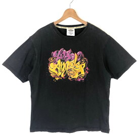 【古着】 ECKO UNLTD エコー・アンリミテッド ロゴプリントTシャツ タギング 90年代 ブラック系 メンズL 【中古】 n028397