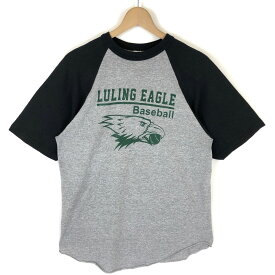 【古着】 AUGUSTA ベースボールTシャツ LULING EAGLE BASEBALL 半端袖 ブラック系 メンズM 【中古】 n028718