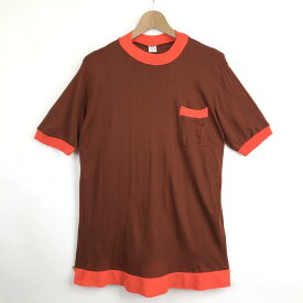 【古着】 ORIENT リンガーTシャツ ポケットTシャツ 70年代 ヴィンテージ ブラウン系 メンズM 【中古】 n029039
