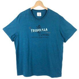 【古着】 J.CREW ジェイクルー バンドプリントTシャツ the TROPICALA lounge ハワイアン ブルー系 メンズXL 【中古】 n029211
