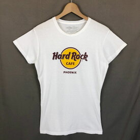 【古着】 HARDROCK CAFE ハードロックカフェ ロゴプリントTシャツ PHOENIX ホワイト系 レディースL 【中古】 n029523