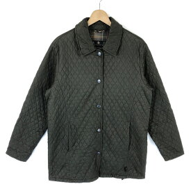 【古着】 Barbour バブアー キルティングジャケット L210 TAILORED FLYWEIGHT 薄綿入り オリーブ系 レディースXL 【中古】 n032248