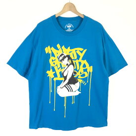 【古着】 the KAYO corp プリントTシャツ セクシーガール 女性 ヒップホップ ブルー系 メンズXL 【中古】 n035800