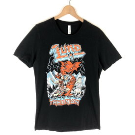 【古着】 LUND バンドTシャツ THE UNION 怪物 戦士 ブラック系 メンズS 【中古】 n035838