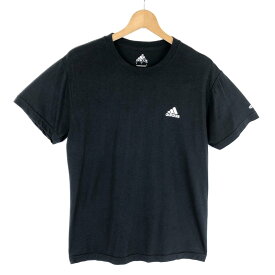 【古着】 adidas アディダス Tシャツ ワンポイント CLIMALITE ブラック系 メンズM 【中古】 n036098