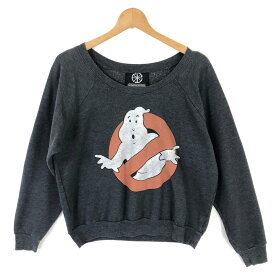 【古着】 GHOSTBUSTERS ゴーストバスターズ スウェット プリント おばけ グレー系 レディースM 【中古】 n036280