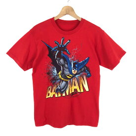 【古着】 ディーシーコミック DC COMIC プリントTシャツ BATMAN バットマン レッド系 メンズS 【中古】 n036321