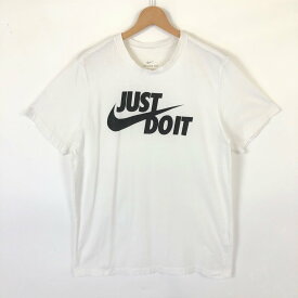 【古着】 NIKE ナイキ Tシャツ JUST DO IT ! ホワイト系 メンズL 【中古】 n037457