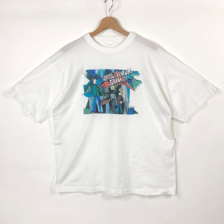 楽天市場 古着 Tシャツ アート イラスト 男 女 ホワイト系 メンズl 中古 N 古着lab