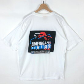 【古着】 NFL Tシャツ AMERICN BOWL 92 コカコーラ ベルリン 90年代 ホワイト系 メンズL 【中古】 n037860