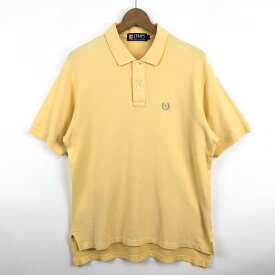 【古着】 RALPH LAUREN ラルフローレン ポロシャツ 鹿の子 イエロー系 メンズL 【中古】 n038186