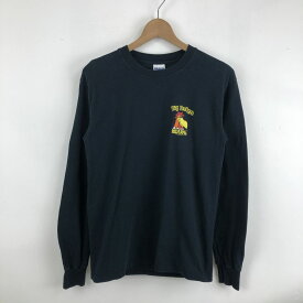 【古着】 プリントTシャツ BIG PECKER バックプリント 長袖 ブラック系 メンズS 【中古】 n040461