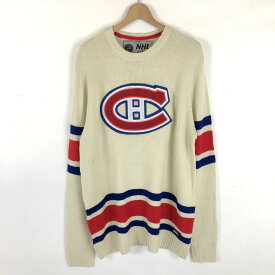【古着】 NHL レタードセーター MONTREAL CANADIENS 90年代 ベージュ系 メンズL 【中古】 n041016