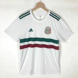 【古着】 adidas アディダス ゲームシャツ soy MEXICO サッカー ホワイト系 メンズL 【中古】 n044063