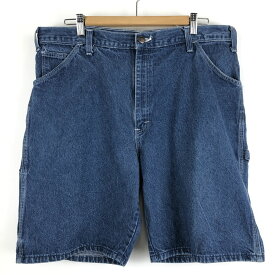 【古着】 Dickies ディッキーズ ショートパンツ デニム ペインター やや薄手 ブルー系 メンズW36 【中古】 n045684